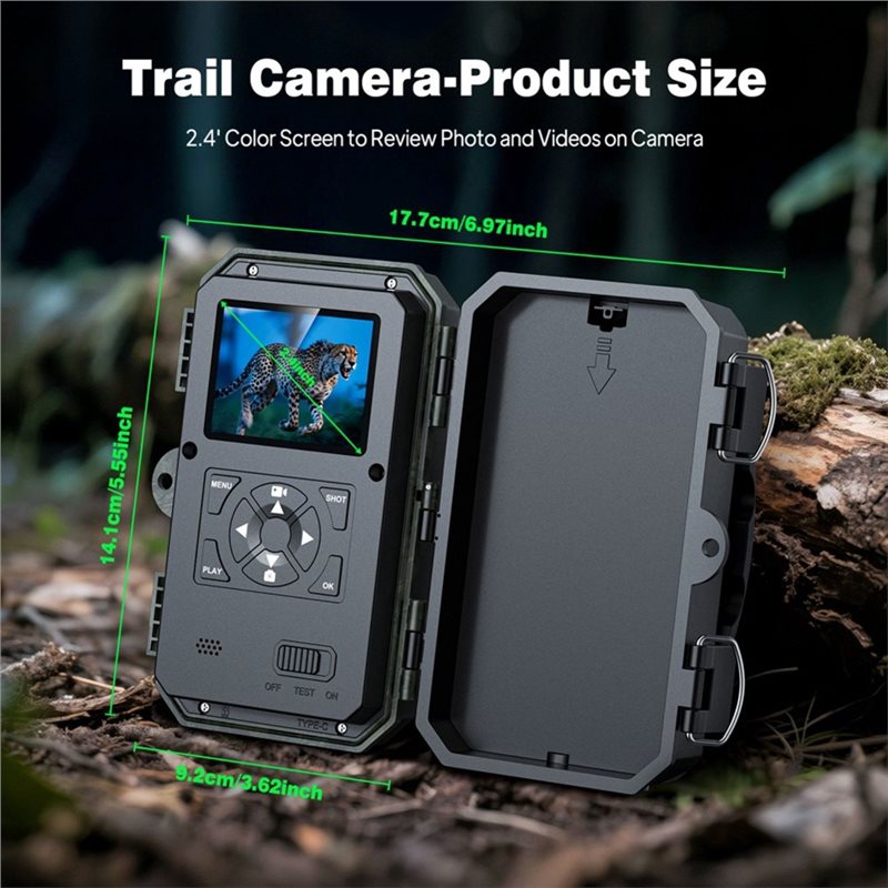 Trail Camera Infrared - كاميرا صيد خارجية للمسارات بدقة 1080P