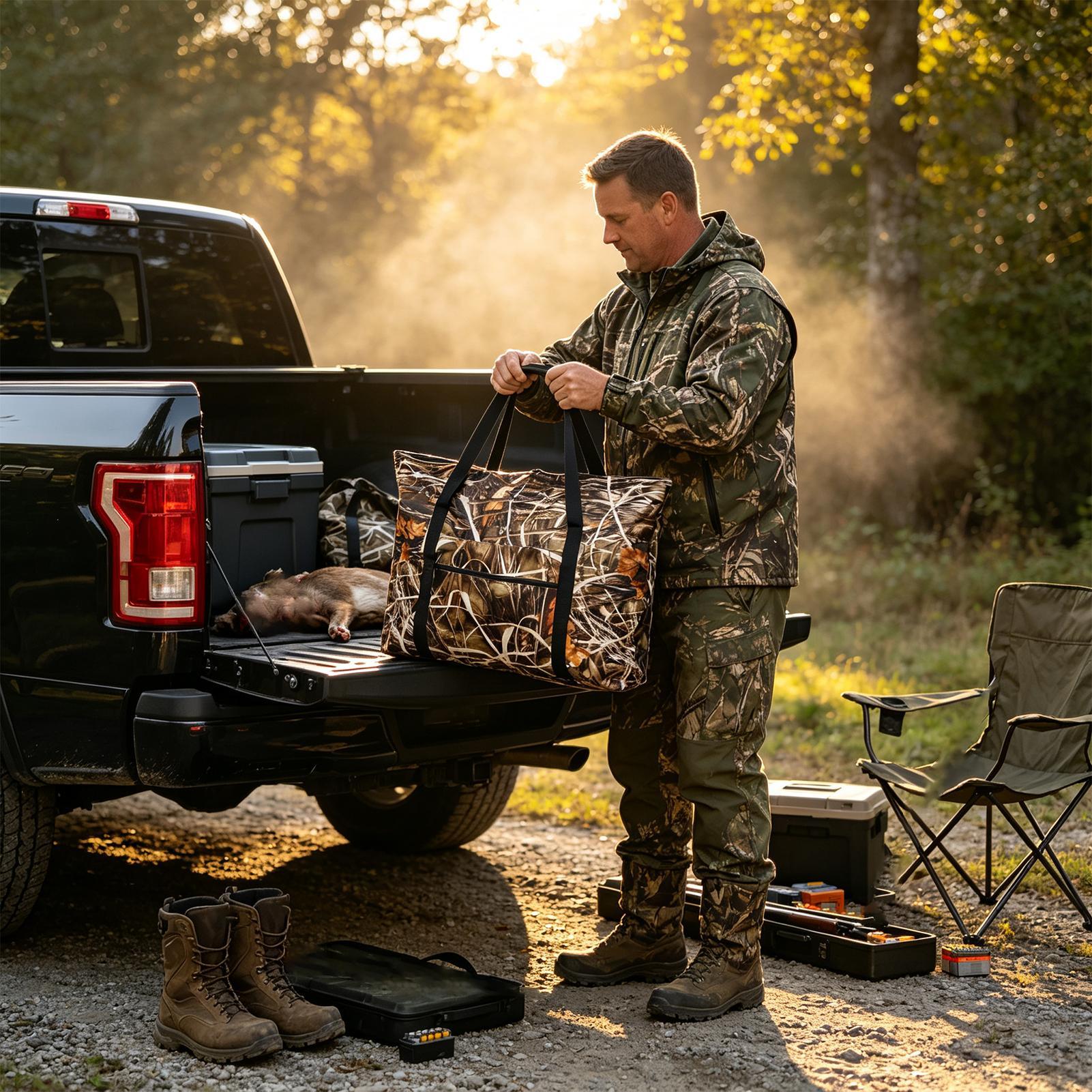 حقيبة صيد مقاومة للماء مع نظام - مراجعة Outdoor Hunting Gear Storage وسعره