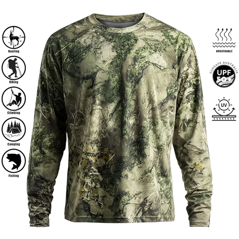 تيشيرت رجالي بأكمام طويلة من ا - مراجعة Outdoor Hunting Prints وسعره
