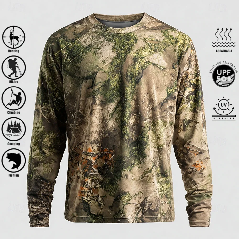 تيشيرت رجالي بأكمام طويلة من ا - مراجعة Outdoor Hunting Prints وسعره